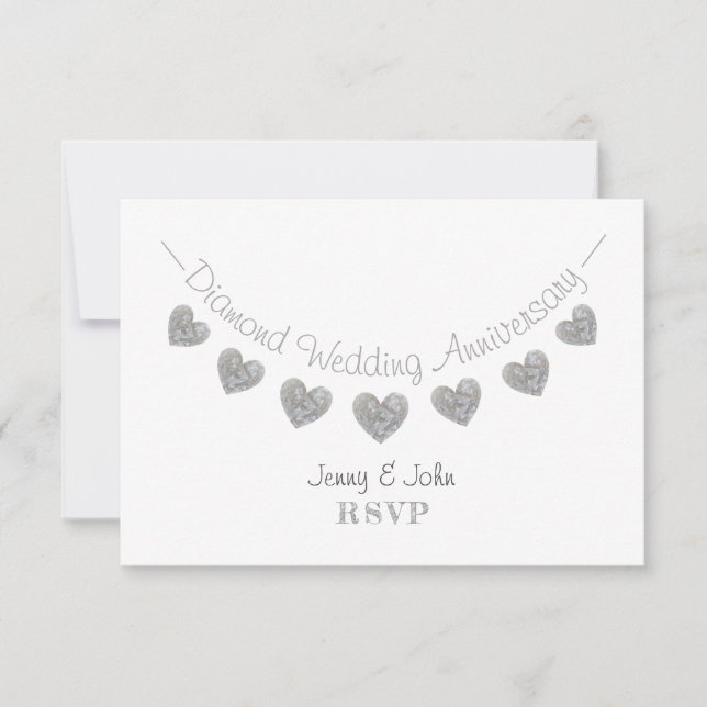 RSVP moderne 60e anniversaire de mariage de diaman (Devant)