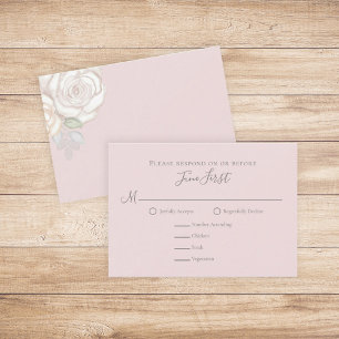 RSVP Moderne Élégant Minimaliste Floral Rustique B