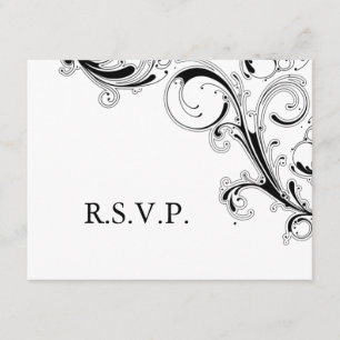 RSVP noir/blanc Filigree Swirl