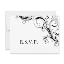 RSVP noir/blanc Filigree Swirl