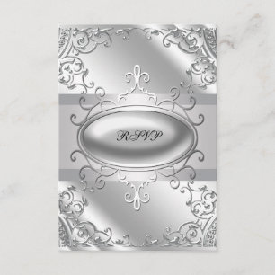 RSVP noir et argent