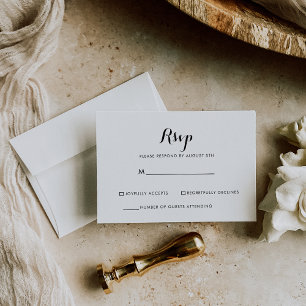 RSVP noir et blanc minimaliste