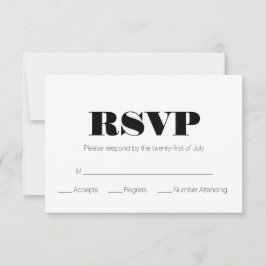 RSVP noir moderne