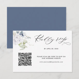 Rsvp Online für Hochzeiten von Navy Floral mit Sca Begleitkarte