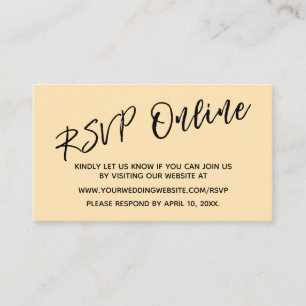 RSVP Online-Handschriftzeichen für Hochzeiten Begleitkarte