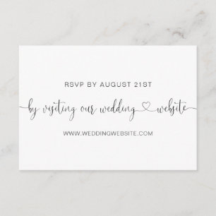 RSVP Online-Karte für Hochzeiten Begleitkarte