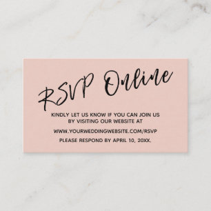 RSVP Online-Karte für Hochzeiten mit einfachem Blu Begleitkarte