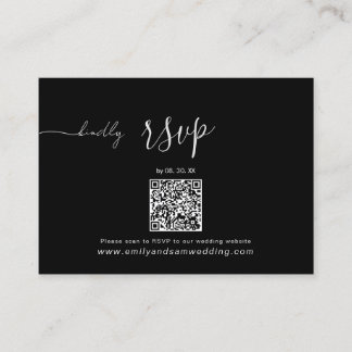 RSVP Pack für Hochzeiten | QR-Code Minimalistisch Visitenkarte
