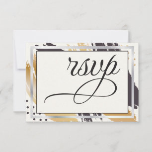 RSVP Peinture moderne, coups de pinceau et typog