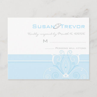 RSVP Post Card Hochzeit - Moderner Deko Einladungspostkarte