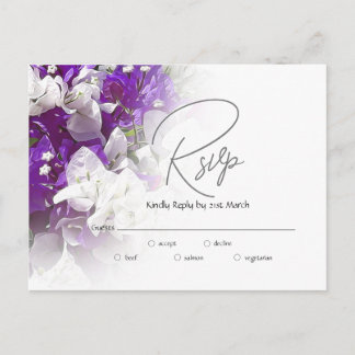 RSVP Postcard Response to Wedding Invite Postkarte