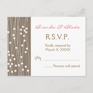 RSVP-Postkarte Hochzeiten - Bio Punkte und Linien Einladungspostkarte