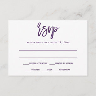RSVP-Postkarte   Pinsel-Kalligrafie - Pflaume / Li Einladung