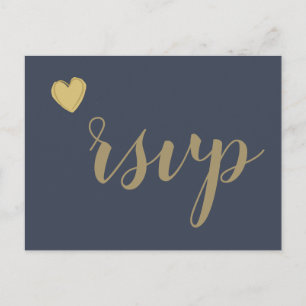 RSVP-Postkarten für Hochzeit von Goldmedaille Einladungspostkarte