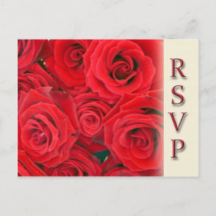 RSVP-Postkarten für Party oder Hochzeiten - Rote R Einladungspostkarte