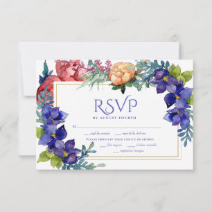 RSVP pour mariage   Happiness Watercolor Floral