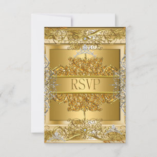 RSVP Quinceañera 15e anniversaire Or