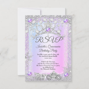 RSVP Quinceañera violet lavande Hiver Carrosse
