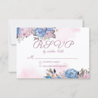 RSVP - Reaktion auf die RSVP-Hochzeit in pinkfarbe