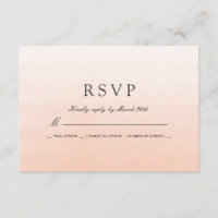 RSVP-Reaktion auf Korallenwatercolor-Hochzeiten
