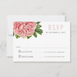 RSVP RÉPONSE Fleur de pivoine rose chic