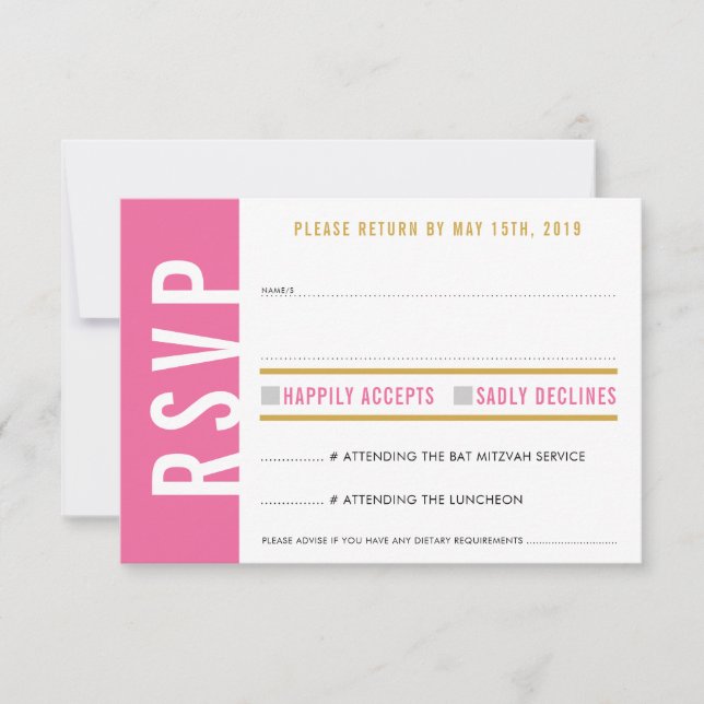 RSVP REPY CARD mignon coeurs blancs jolies roses o (Devant)