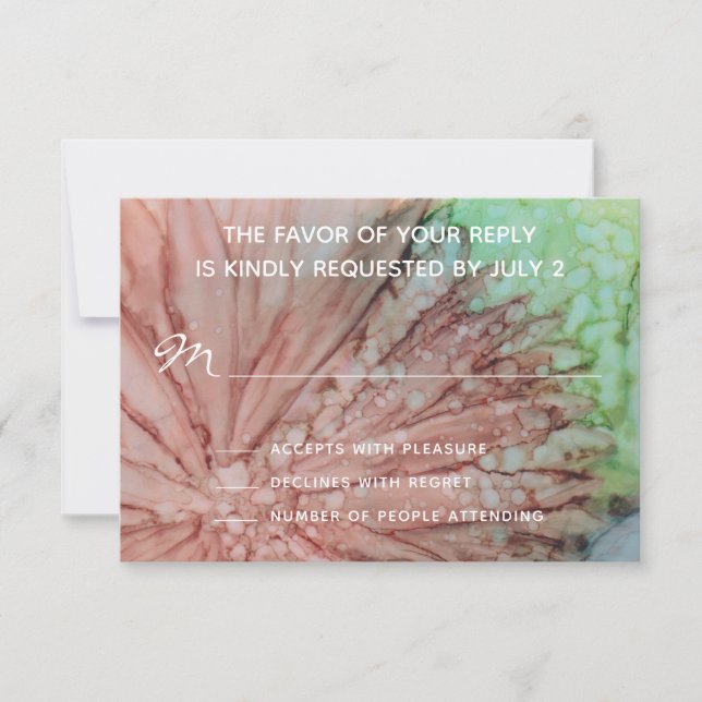 RSVP Response Card Hochzeitsstipp & Lavendel Karte (Vorderseite)