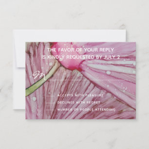RSVP Response Card Türkis & Lavendel für Hochzeite