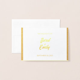 RSVP Response Foil Card für Hochzeiten Folienkarte