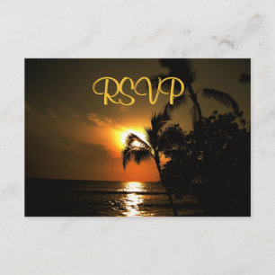 RSVP Romantic Beach Mariage Invitation de célébrat