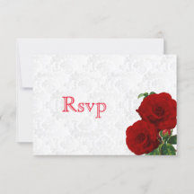 RSVP Rose rouge foncé Fleurie Mariage
