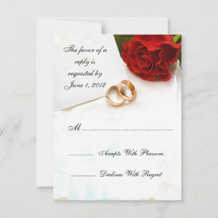RSVP rote Rosen Hochzeitseinladungen Karte