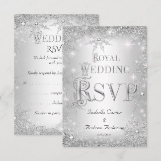 RSVP Royal Mariage Silver Winter Wonderland Crown
