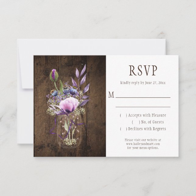 RSVP Russe String éclat Violet Mason Jars RSVP (Devant)