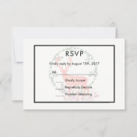 RSVP Rustic Botanical Watercolor Wedding