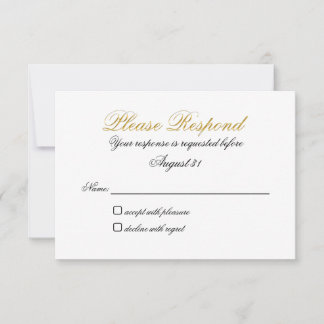 RSVP Sans Entrée Faux Or