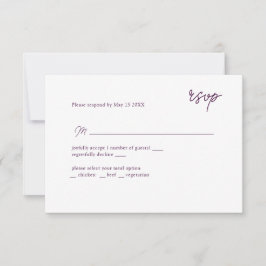RSVP script MInimally violet