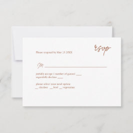RSVP scripté en terre cuite MInimally