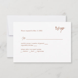 RSVP scripté en terre cuite MInimally