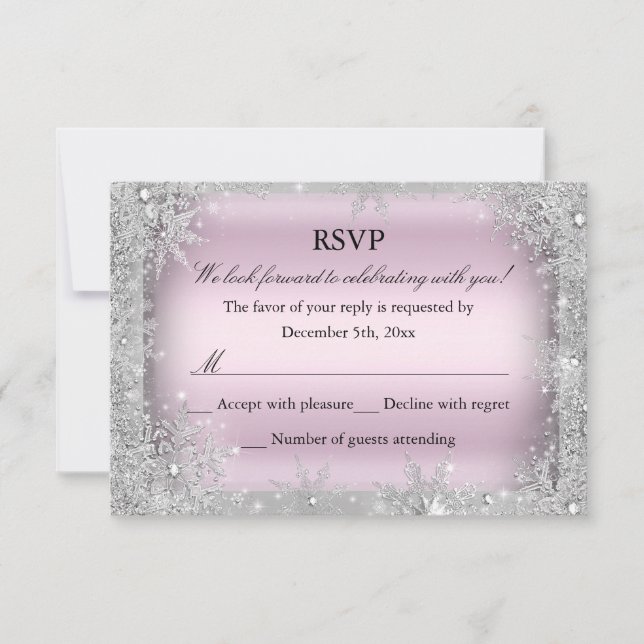 RSVP Silver Winter Wonderland Rose Sweet 16 2 (Devant)