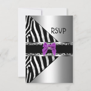 RSVP Violet Argent Noir Zèbre Léopard