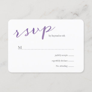 RSVP / Violet, Liebe Karte