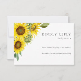 RSVP-Website für Hochzeitssonnenwetterblumen RSVP Karte