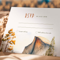 RSVP Wedding Insert Yosemite Park Destination