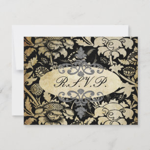 RSVPs alter Rose erfordern 12x18 Hochzeitseinladun RSVP Karte