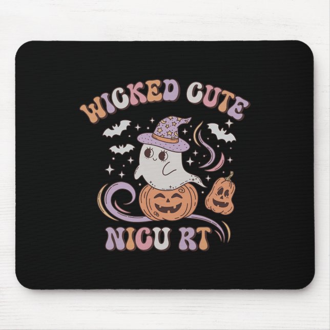 Rt Halloween Ghost Spooky Atemtherapeut Pe Mousepad (Vorne)