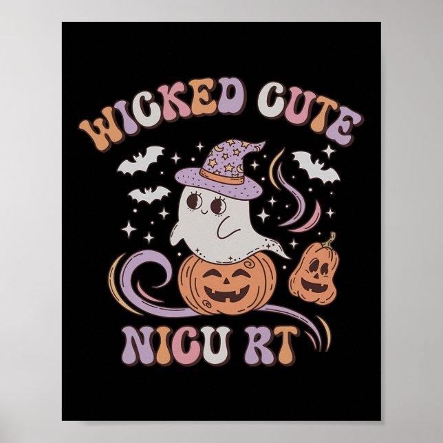 Rt Halloween Ghost Spooky Atemtherapeut Pe Poster (Vorne)