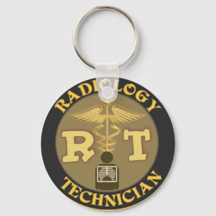 RT RADIOLOGY TECHNICIAN BADGE - LOGO SCHLÜSSELANHÄNGER