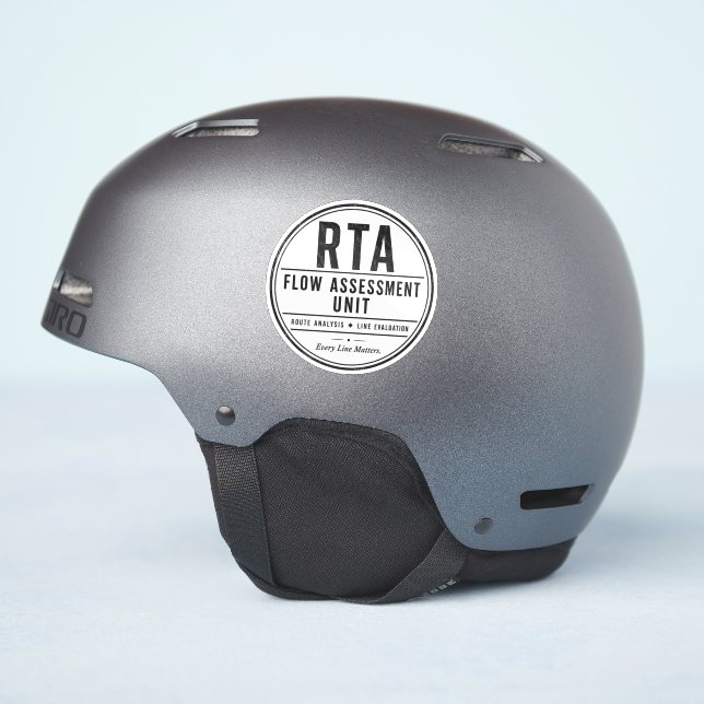 RTA-Flow-Bewertungseinheit Aufkleber (Helmseite)