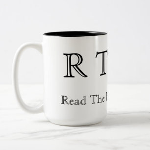 RTFM - Lesen Sie das Fabrik-Handbuch Zweifarbige Tasse